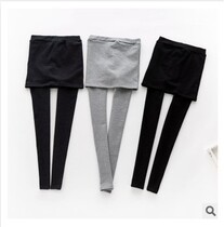 New spring and autumn high-elastic cotton padded leggings skirt fake two women elastic bag hip skirt pants women