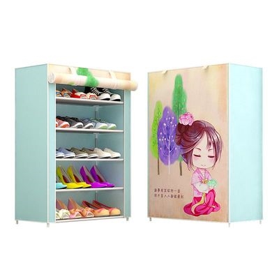 Small shoes dormitory household assembly dustproof space cabinet simple storage shoe rack cloth shoes province multi-layer economic cabinet shelf