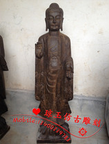 Stone carving station Buddha Qingshi Station Buddha Qingshi Do the old station Buddha Do the old sitting Buddha Stone Sculpture Pendulum 004