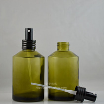 200ML light brown flower water bottle flower water bottle with black electroplated aluminum milk pump emulsion bottle