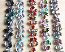 Purple Burgundy resin diamond chain hand stitched diamond skirt T-shirt clothes collar Diamond decorative sandals