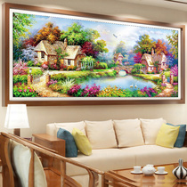 5D Diamond painting full diamond living room landscape diamond cross stitch masonry painting 5D full diamond embroidered new magic cube diamond