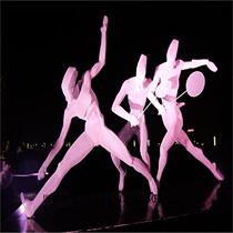 Large square ornaments sports theme figure sculpture FRP sculpture sports sculpture landscape sculpture