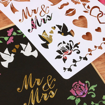 Theme Lace ruler diy album Album production Handmade material accessories Painting painting template Hollow painting