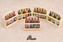 12 Figure 16 Trendy Soldier Accessories Red Wine Champagne Beer Wooden Wine Rack Model