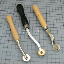 diy handmade leather tool spacing wheel needle distance wheel