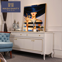 Simple modern American white metal TV cabinet designer living room bedroom furniture Nordic full decoration light Luxury customization