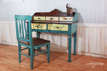 Color furniture hand-painted furniture Mediterranean style furniture desk writing desk learning desk computer desk with chair