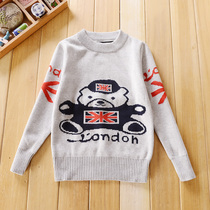 Foreign trade original single export to Europe and the United States childrens sweater boys autumn and winter long-sleeved cold-proof and warm pullover bottom dressing