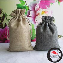 12 * 21 coarse hemp collection bag tea perfume water bottle pumping out of the bag with rope coffee hemp cotton linen sack