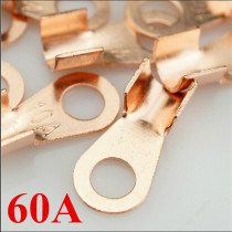 Factory direct open nose 60A copper copper joint nose copper wire ear copper nose thick