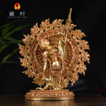 Tibetan Buddhism Buddhist statues at the mercy of Nepal 10-inch pure copper full-time gold artisanal King Kong yoga Mother Buddha statue