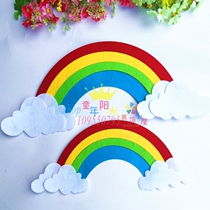  Childrens room Primary school classroom Kindergarten classroom Corridor layout Decoration Wall stickers Evaluation bar Wall stickers Rainbow clouds