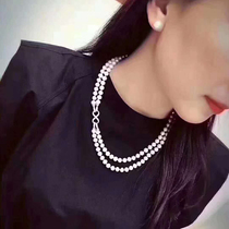 Diy jewelry accessories 925 silver button Pearl necklace buckle Micro-set zircon high-grade necklace bracelet buckle connection buckle