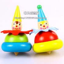 Clown gyro wooden super cute clown thumb gyro childrens educational toys exercise small hand flexibility