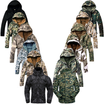 US military camouflate G8 wind clothes mens style winter thickened warm and velvety military coat outdoor submachine clothes grab suede coat