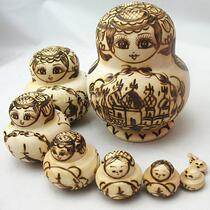 Russian doll 10-layer small belly baby basswood double-headed eagle painting crafts childrens toys home furnishings