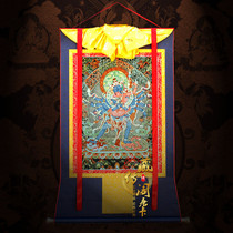 Tibetan Legend Pavilion Nepal Thangka brocade National Tang Shengle King Kong hanging painting Embroidery Tantric Bodhisattva Tibetan Buddha statue