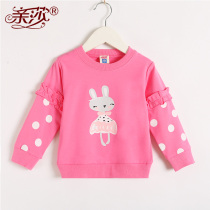 Spring new childlike girl child spring sweatshirt female baby long sleeve blouse blouse and baby toddling undershirt