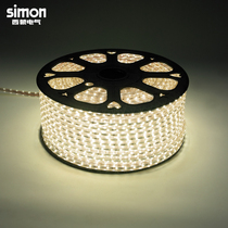 Simon LED light with super bright 5050 60 beads 220V dark trough light soft light strip 1 m piece