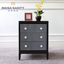 Minimalist modern bed headroom main bedroom bedside cupboard New Chinese light lavish with damping lockers son Masa Saint