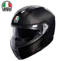 2018 new AGV Double lenses Carbon fiber debunk Helmet Motorcycle Helmet Locomotive full helmet Cruising Moor Helmet