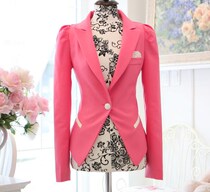 HChen Korea Import Spot Semi-Sugar Sweet Beauty Princess Lace with Bubbly Shoulder V Collar Suit