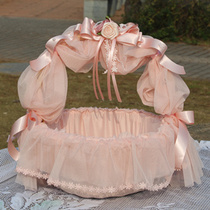 Wedding supplies large pink Anna doll flower basket bridesmaid basket wedding flower basket festival decoration