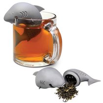Silicone shark tea maker creative silicone filter shark tea filter tea bag heat-resistant tea leak tool
