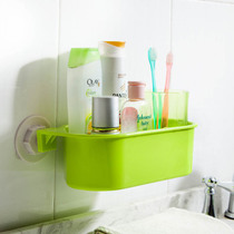 Incognito nail-free suction cup Kitchen storage box Bathroom wall-mounted cosmetics storage basket Bathroom wash storage rack