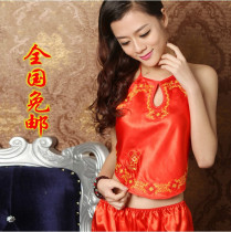 Belly Lady Sexy Adult Belly Embroidered Vintage Embroidered Vintage Red Belly Pocket Spice Wedding wedding This life is warm