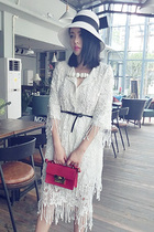 (LAMBO exclusive @ special) custom water soluble cotton tassel lace mid-sleeve cardigan jacket