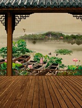 Chinese style wedding photo background ancient style photo background cloth photo studio landscape family photo ancient style background cloth