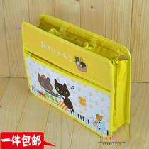 A4 Plastic book bag zipper portable document bag Korean information bag Document bag Student paper bag Ticket storage female