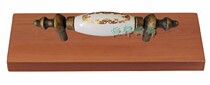Ceramic handle solid wood furniture handle bronze handle 76mm hole distance