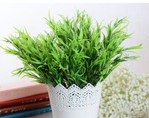 Artificial grass plastic fake grass green plant evergreen decorative wall flower arrangement green grass flower arrangement material