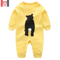Baby jumpsuit spring baby ha clothing cotton open crotch newborn long sleeve climbing clothing spring and autumn baby clothes