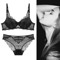 European and American new lace lingerie suit with small breasts gathered on thin lower thick bra to collect secondary milk sexy upper tobra woman