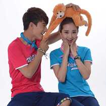 N a Nadia round neck cotton men and women couple T-shirt CF21889