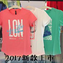 Noble bird Women 2017 Spring Summer new sports casual knitted round neck short sleeve T-shirt 0172000