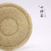  Natural Loofah nourishing pot pad Tea pad Teapot pad Japanese coaster Pot pad Tea set accessories