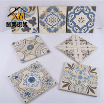 European Blue small tiles staircase flower tiles kitchen wall tiles toilet floor tiles restaurant parquet tiles 200