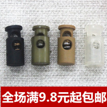 Color cylindrical single hole spring buckle single hole size rope buckle rope buckle elastic adjustment buckle