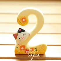 Japan Sensoji Maneki Neko ceramic Love Birthday month Anniversary gift Desktop small ornament Ornament