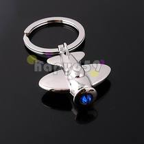 2 Price Creative Aircraft Key Button Small Aircraft Model Mini Keyring Air Ticketing Small Gift
