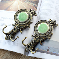 Creative zinc alloy embedded marble modern simple lob curtain wall hook adhesive hook hanging ball strap