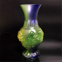 Buddha with glazed vase embossed lotus Buddha in front of the vase for the vase clean vase vase Buddha hall for the Buddha vase
