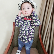 Childrens shirts Clothing Spring Clothing New Tide 0-1-234-year-old male and female baby long sleeve necktie for childrens shirt spring and autumn