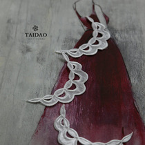 Taiwan DIY handmade accessories satin hollow car strand lace paste flower Flower 773-1 white lace decal