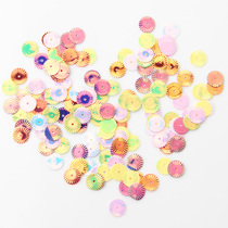 Gold light sequin 10mm press edge round bright sheet dance dress Belly Leather Dance Accessories Pearl Chip Nightclub Sequin